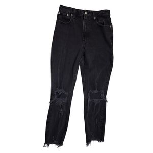SALE!!! EUC Abercrombie & Fitch High Rise‎ Mom Jeans Sz. 26 Short Destructed